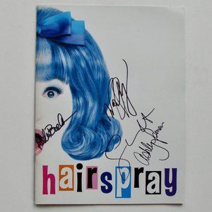 Signed Hairspray Musical Souvenir Book Theatre Program Cast RARE Collectible